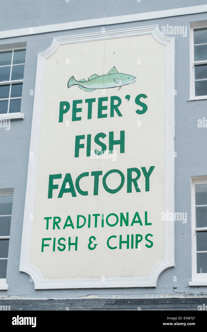 Peters Fisch Fabrik Fish and Chip Shop Ramsgate Hafen Kent UK Stockfoto