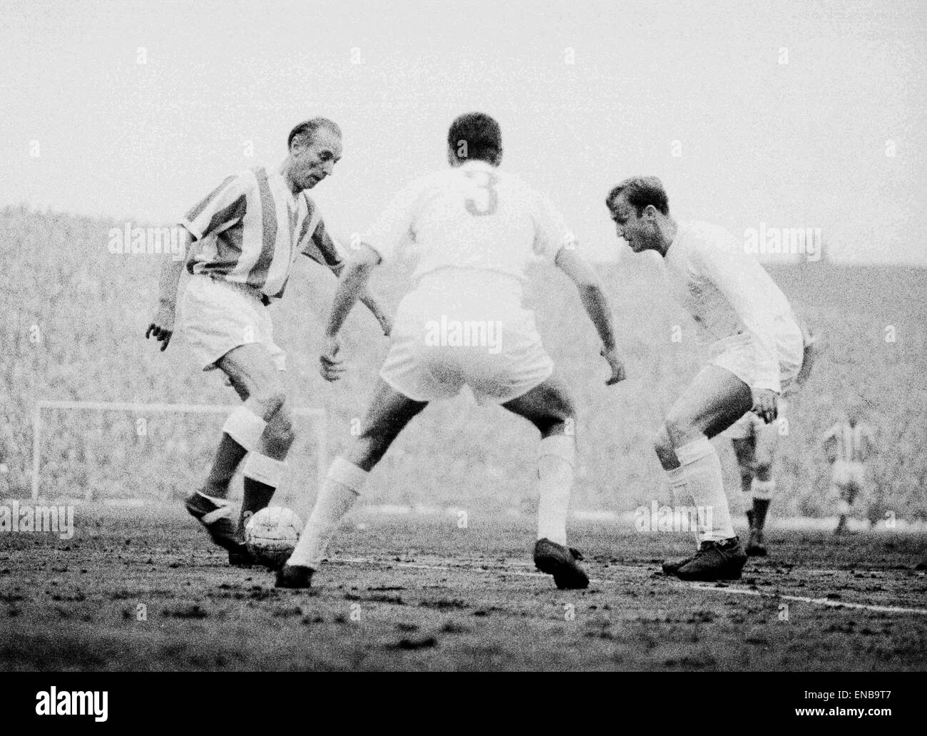 Stoke V Real Madrid, Freundschaftsspiel im Victoria Ground zu Stoke City hundertsten Mittwoch, 24. April 1963. Endstand: Stoke 2: 2-Real Madrid Stockfoto