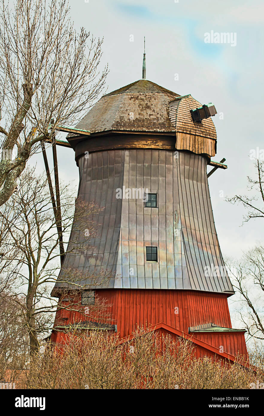 Alte Mühle in Waldemarsudde öffentlichen Park in Stockholm.The Mühle war eine windgetriebene Mühle im Jahre 1784 erbaut. Stockfoto