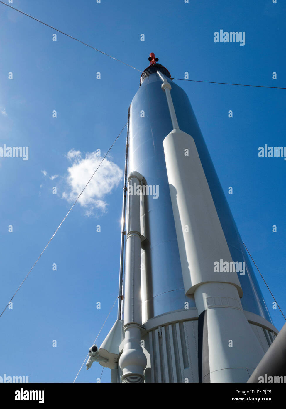 Raketenstart Raketen, Kennedy Space Center in Cape Canaveral, Florida, USA Stockfoto