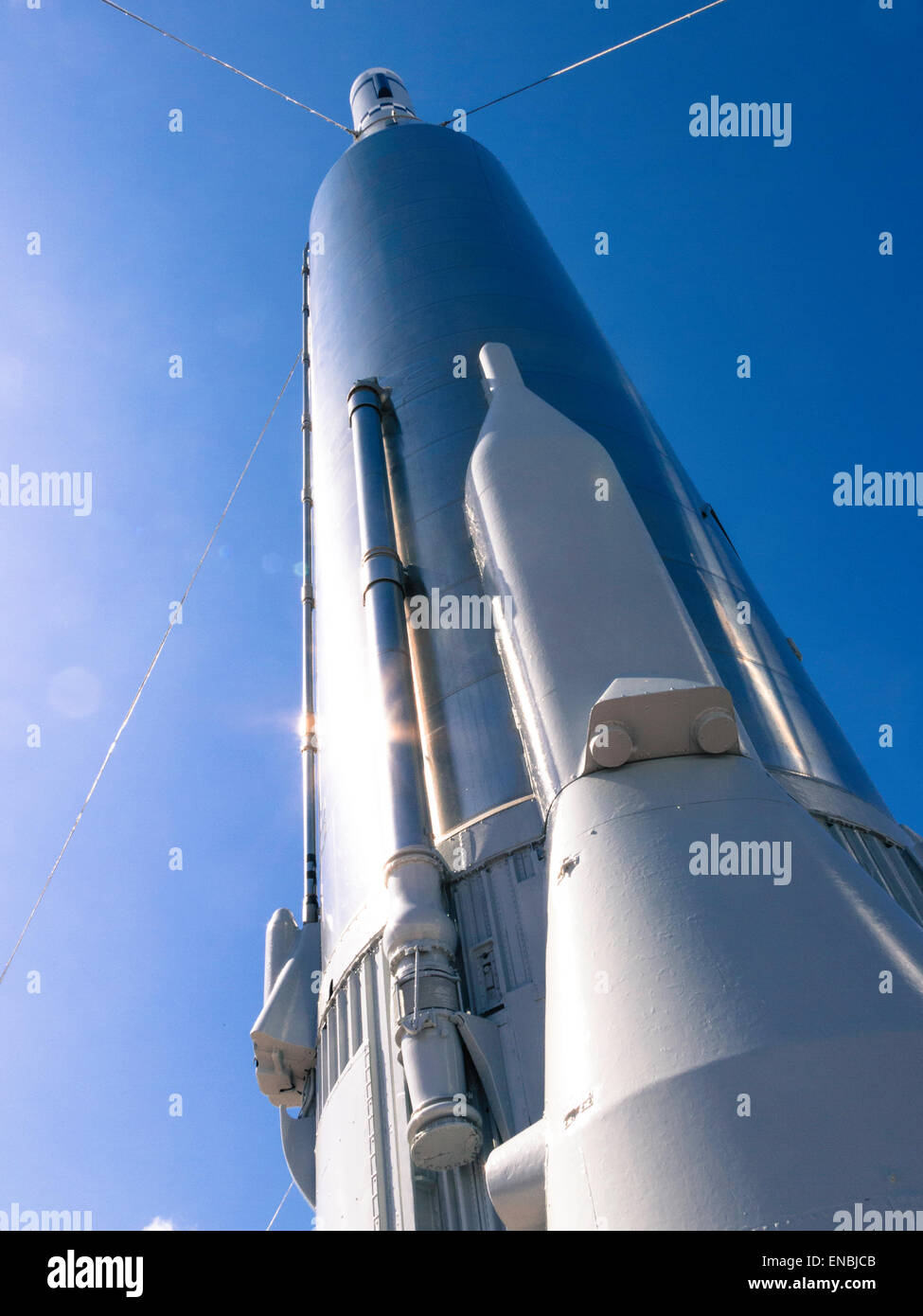 Raketenstart Raketen, Kennedy Space Center in Cape Canaveral, Florida, USA Stockfoto