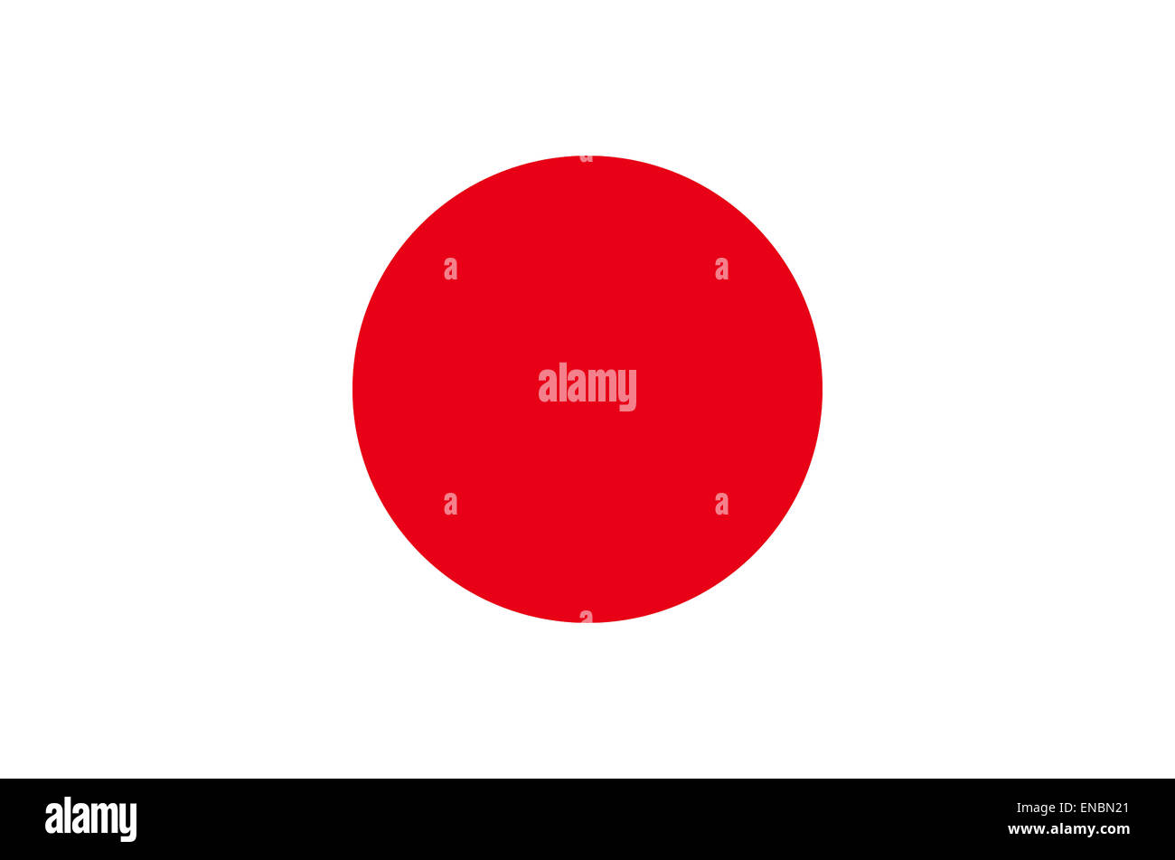 Nationalflagge von Japan. Stockfoto