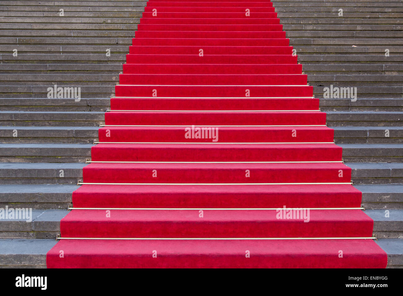 Treppen mit einem roten Teppich, Berlin, Konzerthaus am Gendarmenmarkt, Spuare, Stockfoto