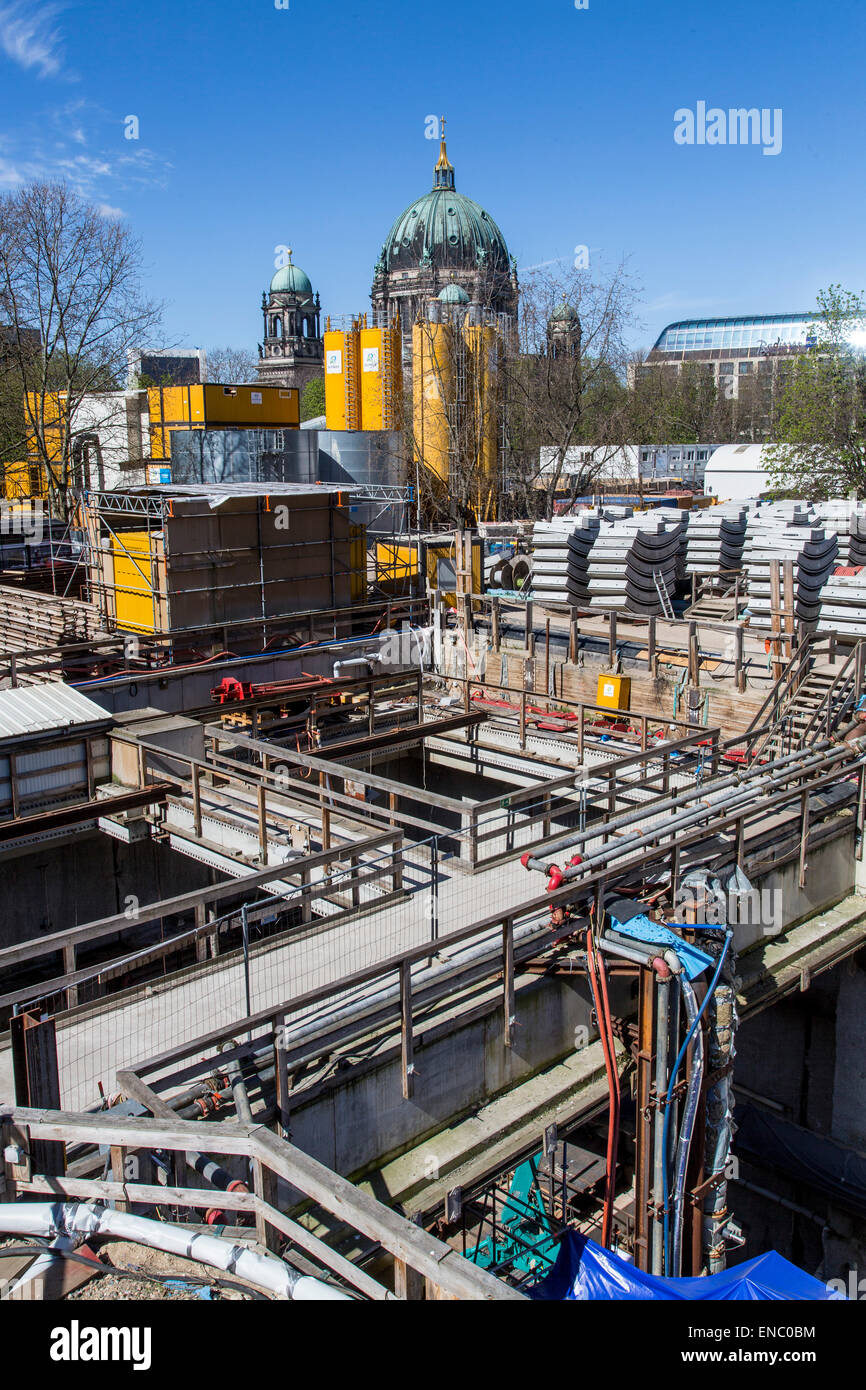 Bau der neuen uBahnLinie 5, in der RathausStraße in BerlinMitte
