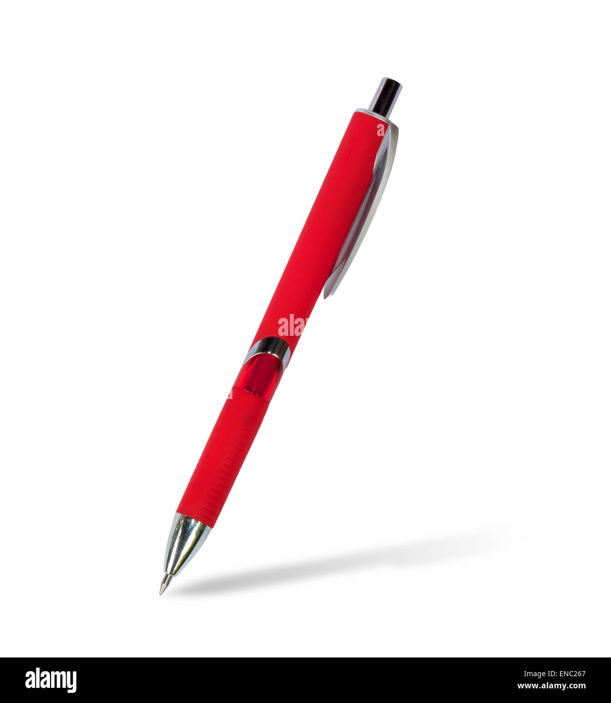 Neue rote Stift isoliert auf weißem Hintergrund. Stockfoto