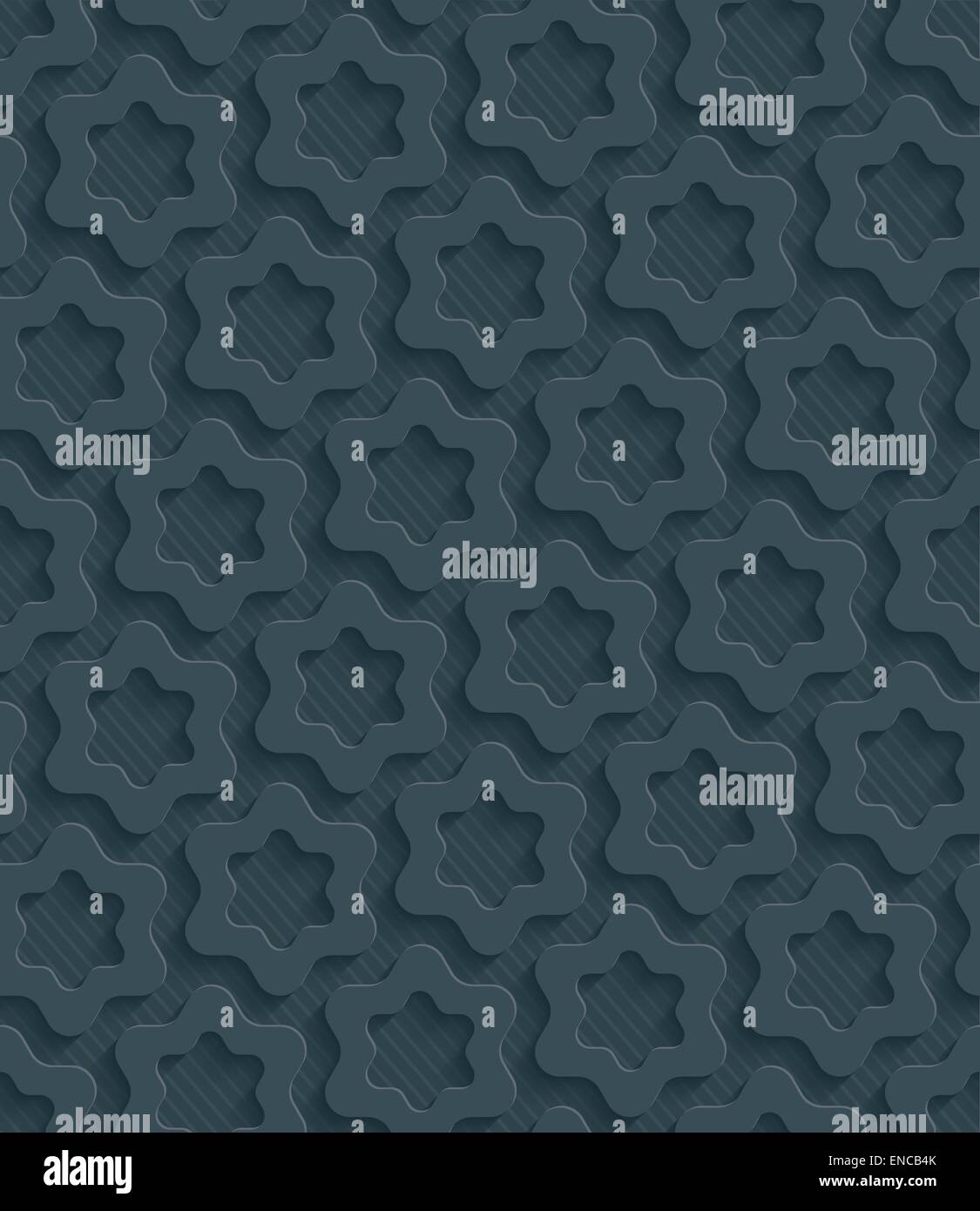 Dunkeln perforiert Papier. Nahtloser (aneinander) 3d Hintergrund.  Bearbeitbares Vektor EPS10. Siehe ähnliche Muster in meinem Portfolio. Stock Vektor