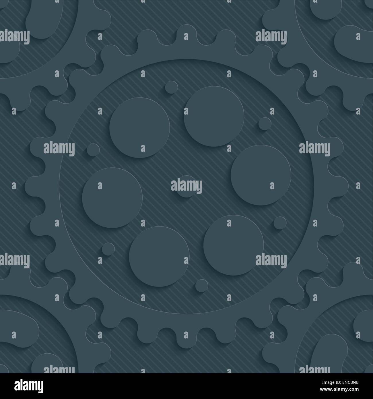 Dunkeln perforiert Papier. Nahtloser (aneinander) 3d Hintergrund.  Bearbeitbares Vektor EPS10. Siehe ähnliche Muster in meinem Portfolio. Stock Vektor