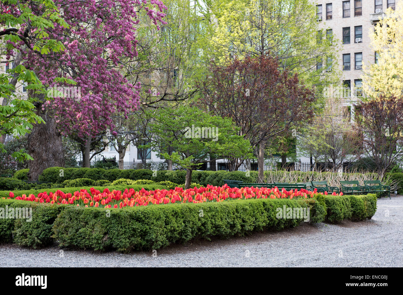 Frühling im Gramercy Park, New York City Stockfoto