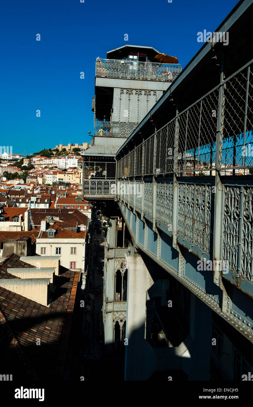 Santa Justa Aufzug, Lissabon, Portugal Stockfoto