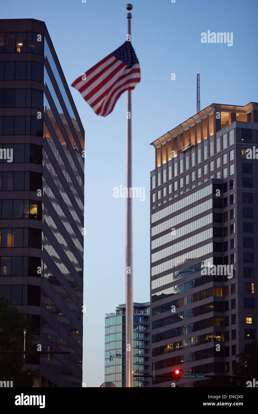 "Downtown Atlanta in Georga USA 3393 Peachtree Rd, Atlanta-Blick vom Mall an Lenox Square ist ein gehobenes geschlossenen super regionale Stockfoto