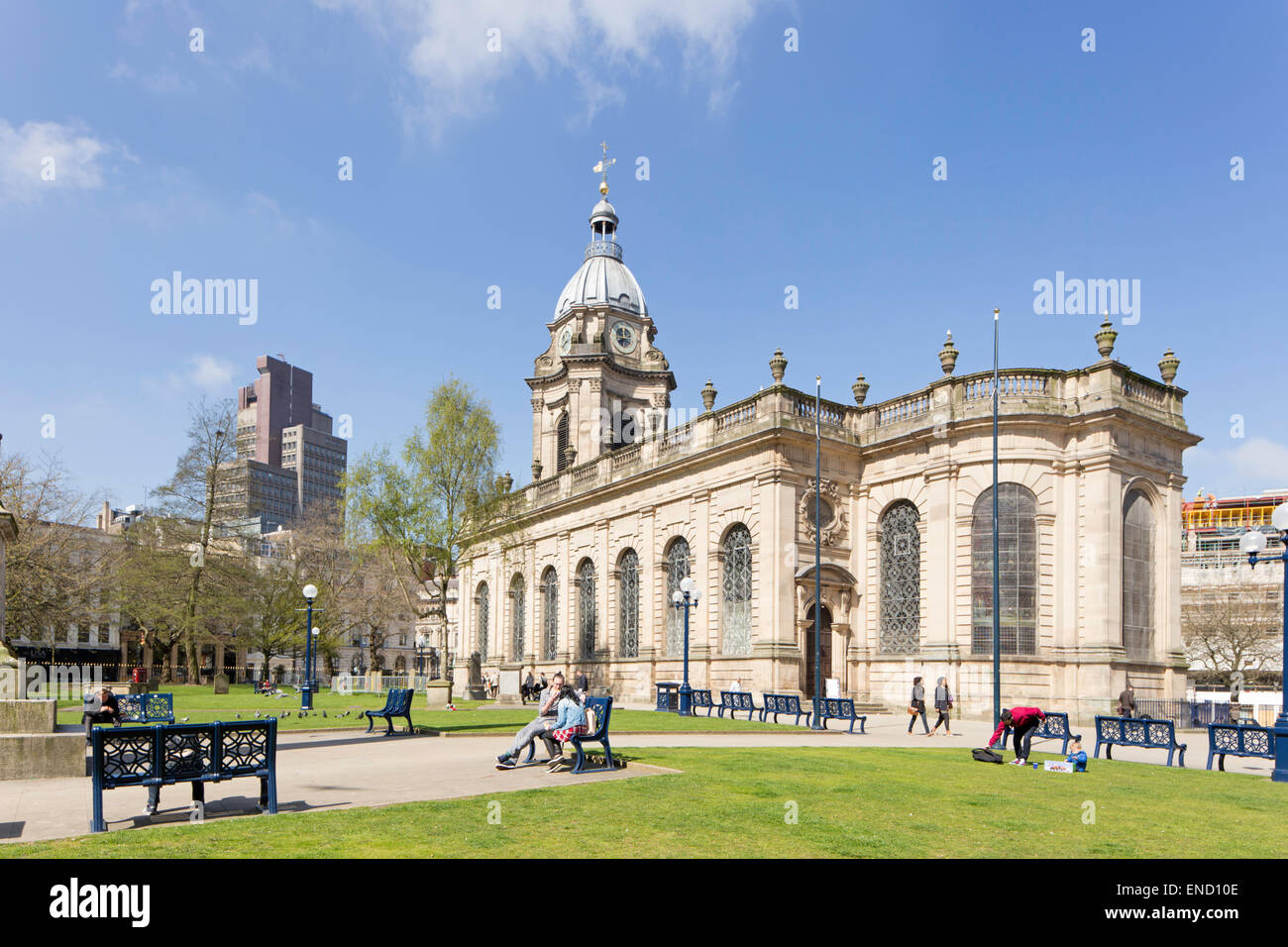 Str. Philips Kathedrale, Colmore Reihe, Birmingham, England, UK Stockfoto