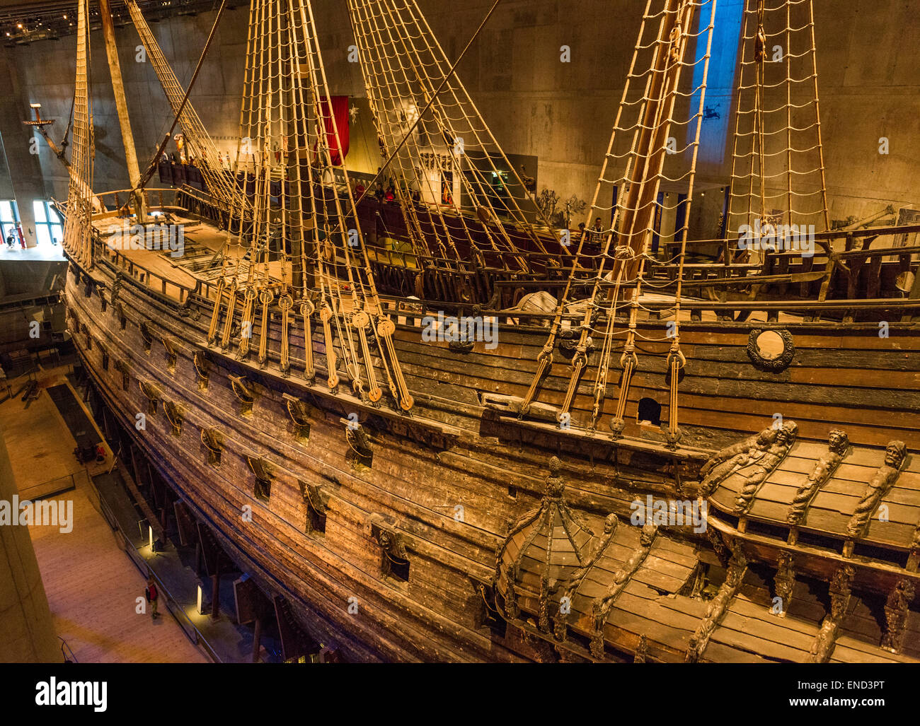 Das 17. Jahrhundert schwedische Kriegsschiff, Vasa im Vasa Museum in Stockholm, Schweden Stockfoto