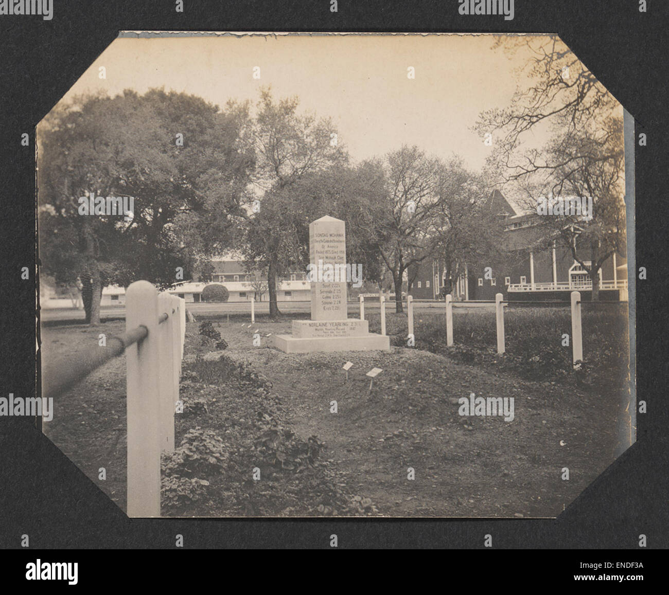 [Palo Alto Lager Bauernhof Pferd Friedhof Denkmal] Stockfoto