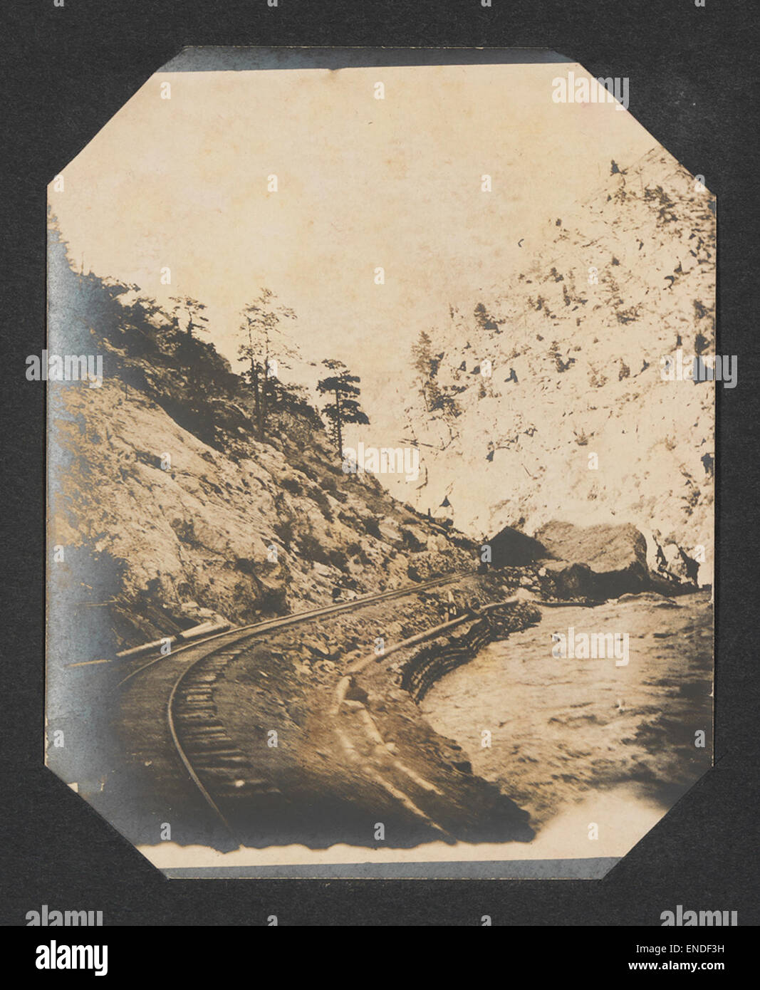 [Eisenbahnschienen durch Royal Gorge] Stockfoto