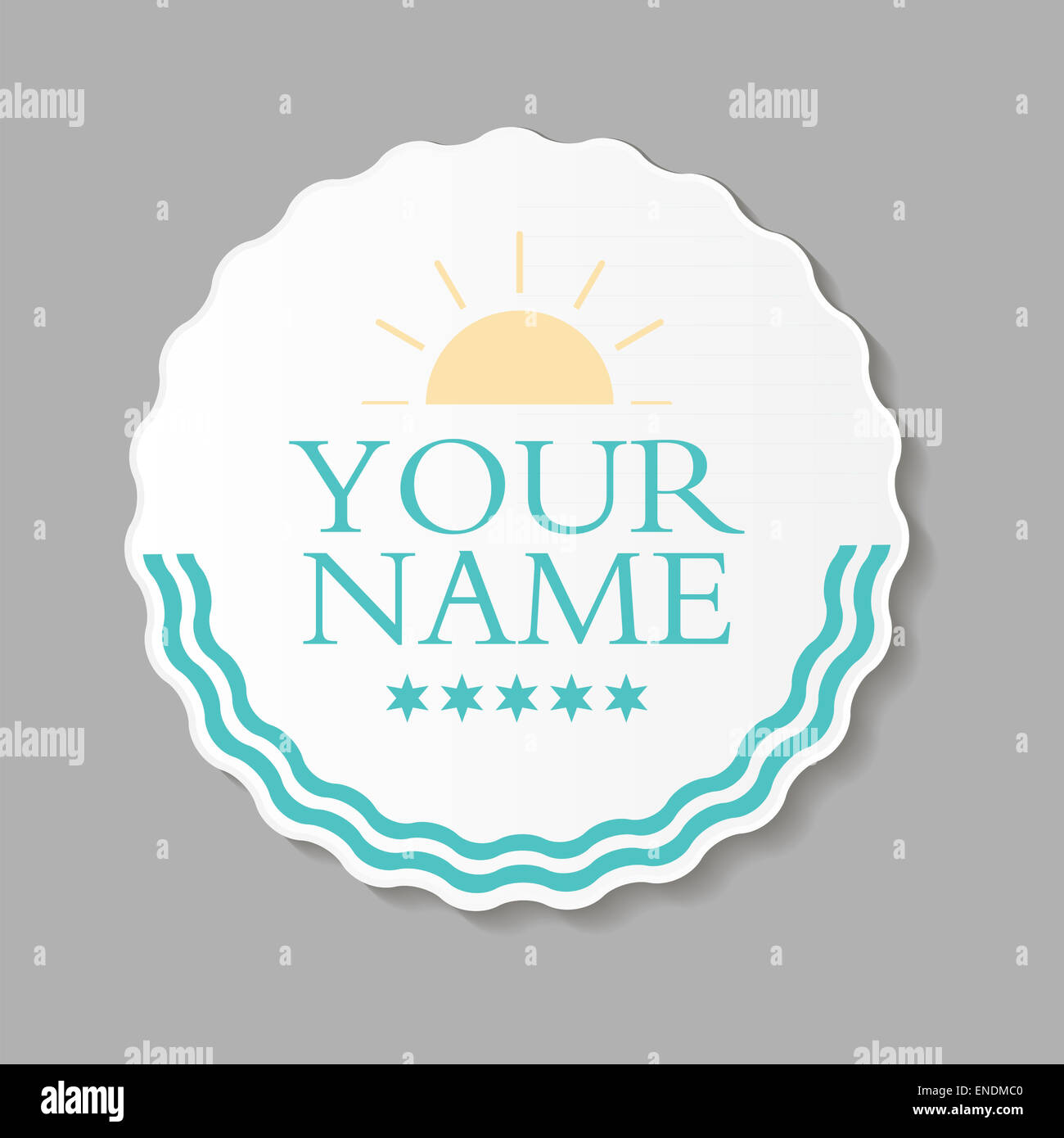 Abstrakte Muster Urlaub Label Vector Illustration EPS10 Stockfoto