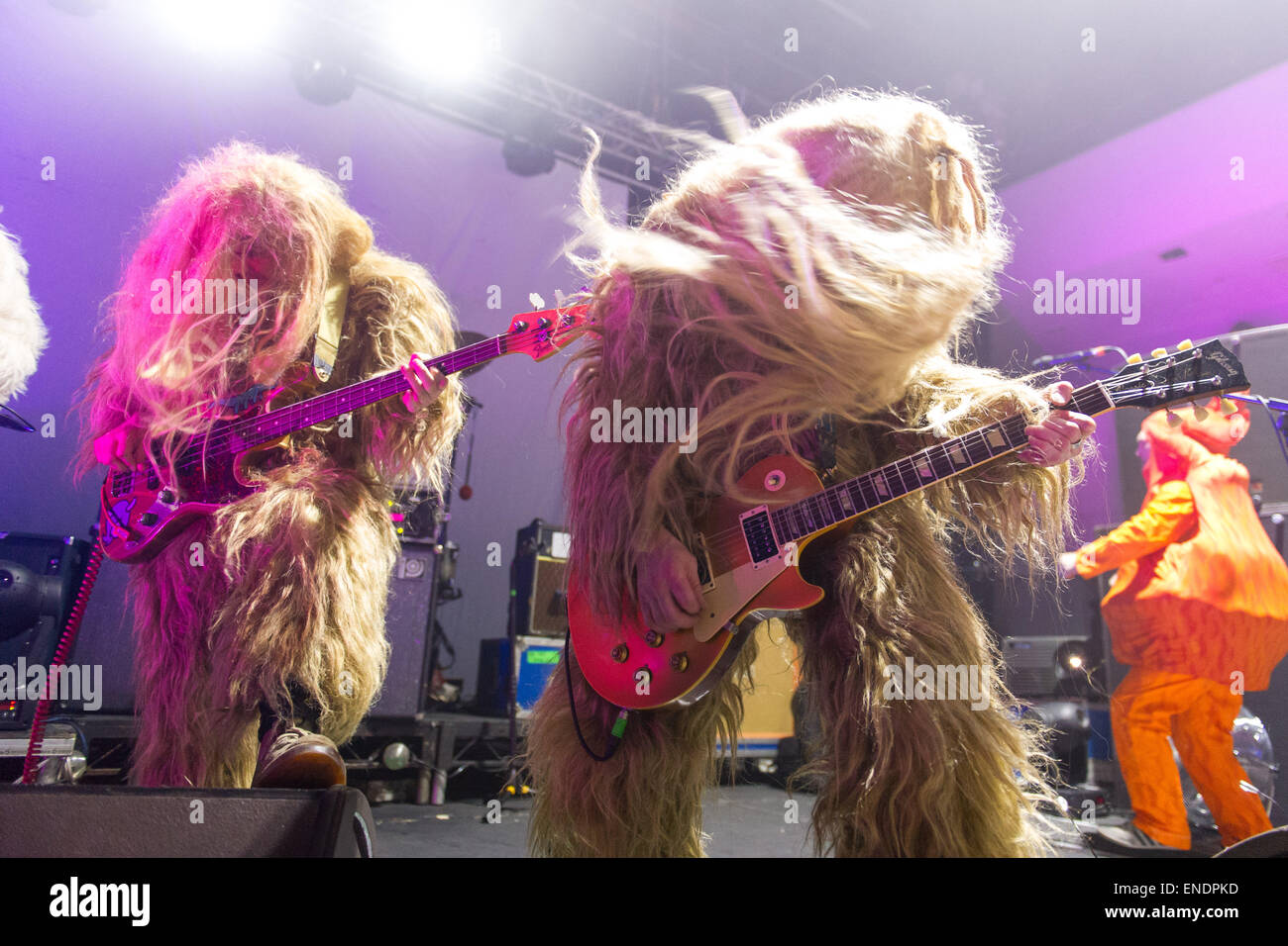 Super Furry Animals Durchführung in Cardiff im März 2015. Stockfoto