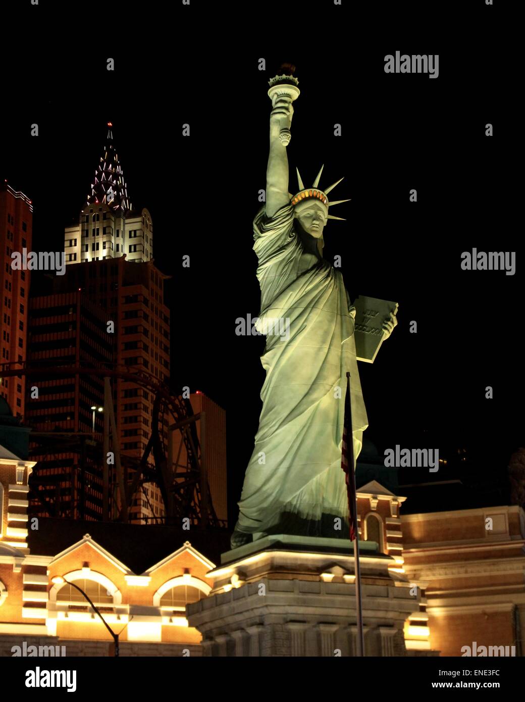Die Freiheitsstatue in New York City auf dem Las Vegasstreifen in Paradies, Nevada. Stockfoto