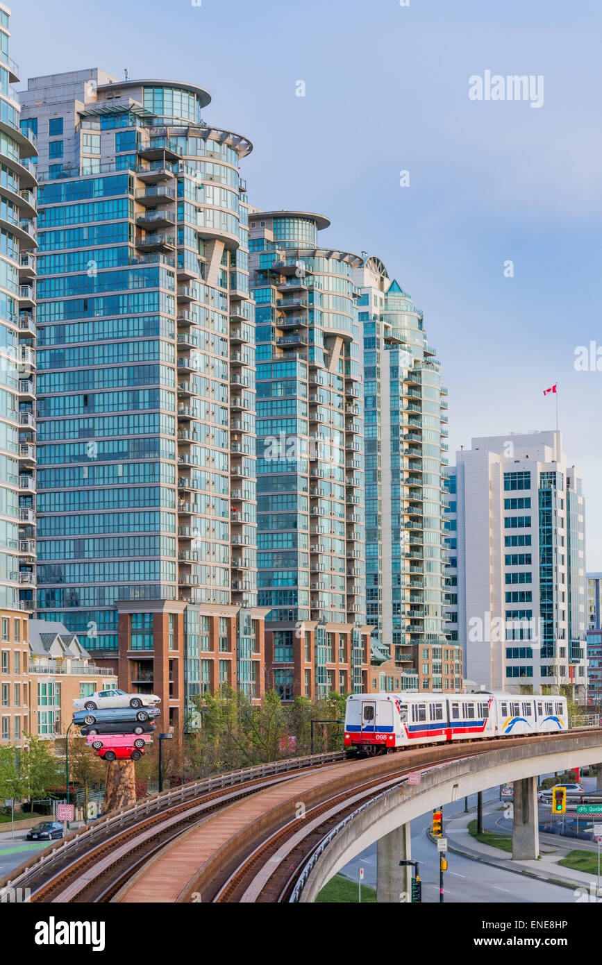 Skytrain Rapid Transit, Vancouver, Britisch-Kolumbien, Kanada. Stockfoto