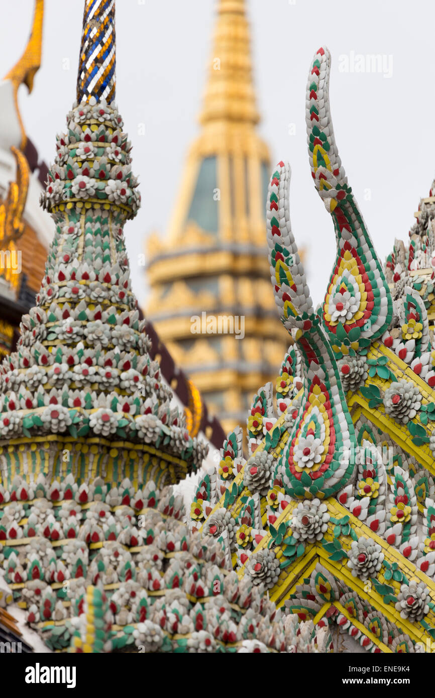 Grand Palace und Wat Phra Kaeo, Bangkok, Thailand, Asien Stockfoto