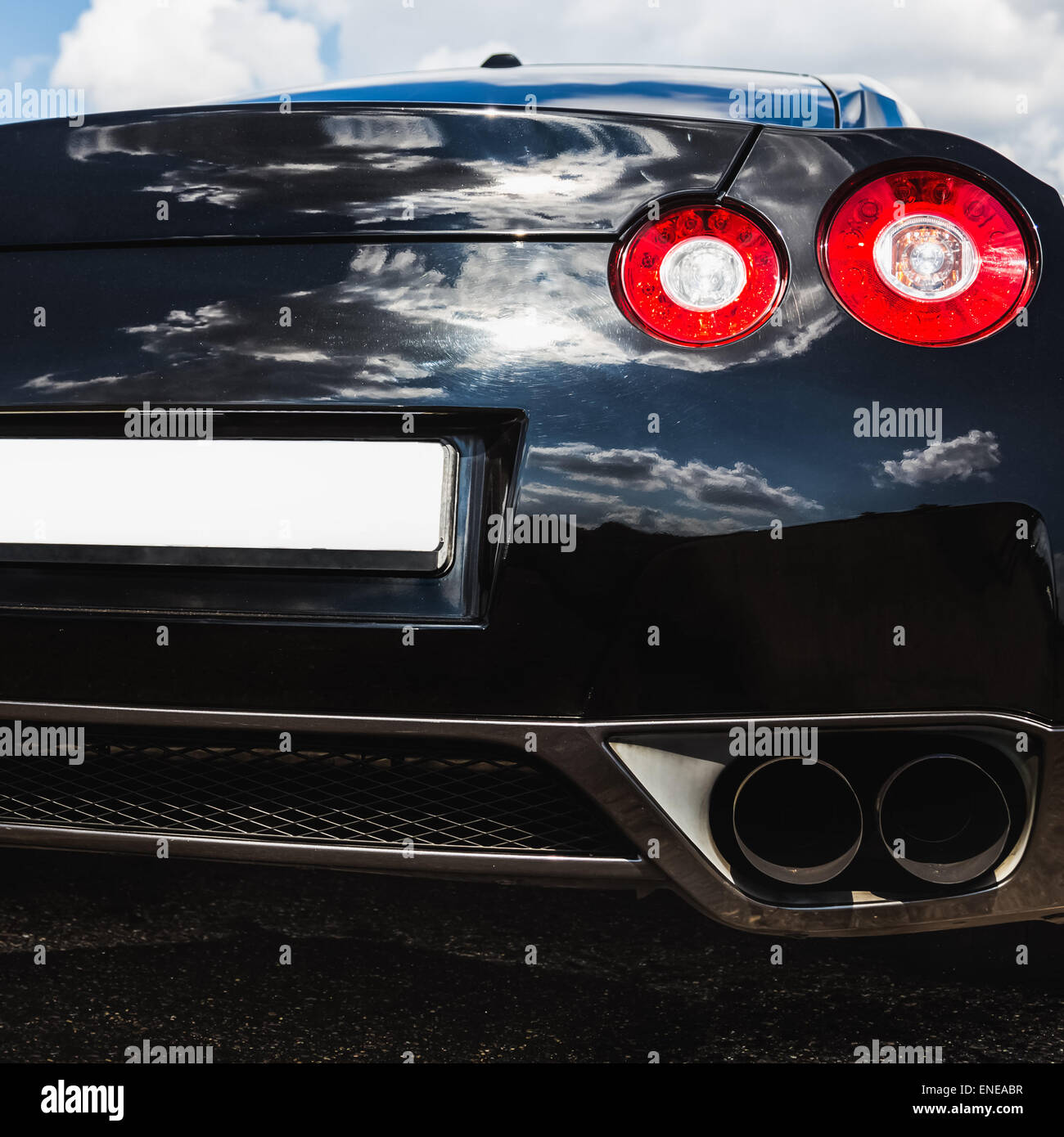 Hintergrundbeleuchtung des Sport-Automobil Stockfoto