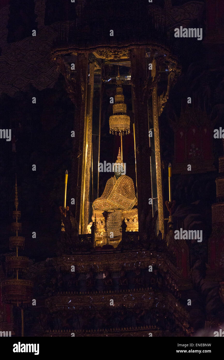 Smaragd-Buddha, Wat Phra Kaeo, großer Palast, Bangkok, Thailand, Asien Stockfoto