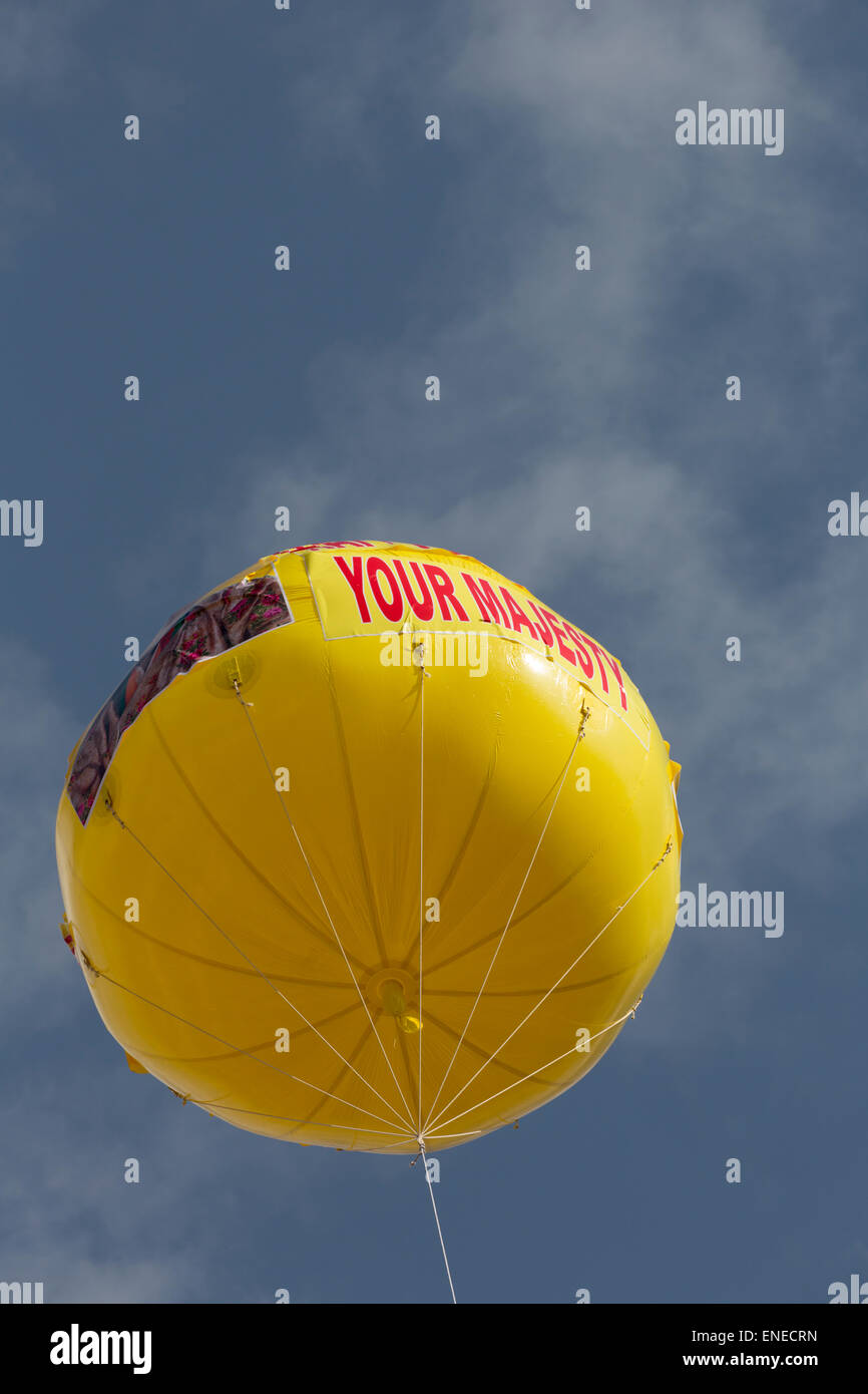 Ballons an König Jigme Wangchuck Geburtstagsfeier im Stadion in Thimphu, Bhutan, Asien Stockfoto