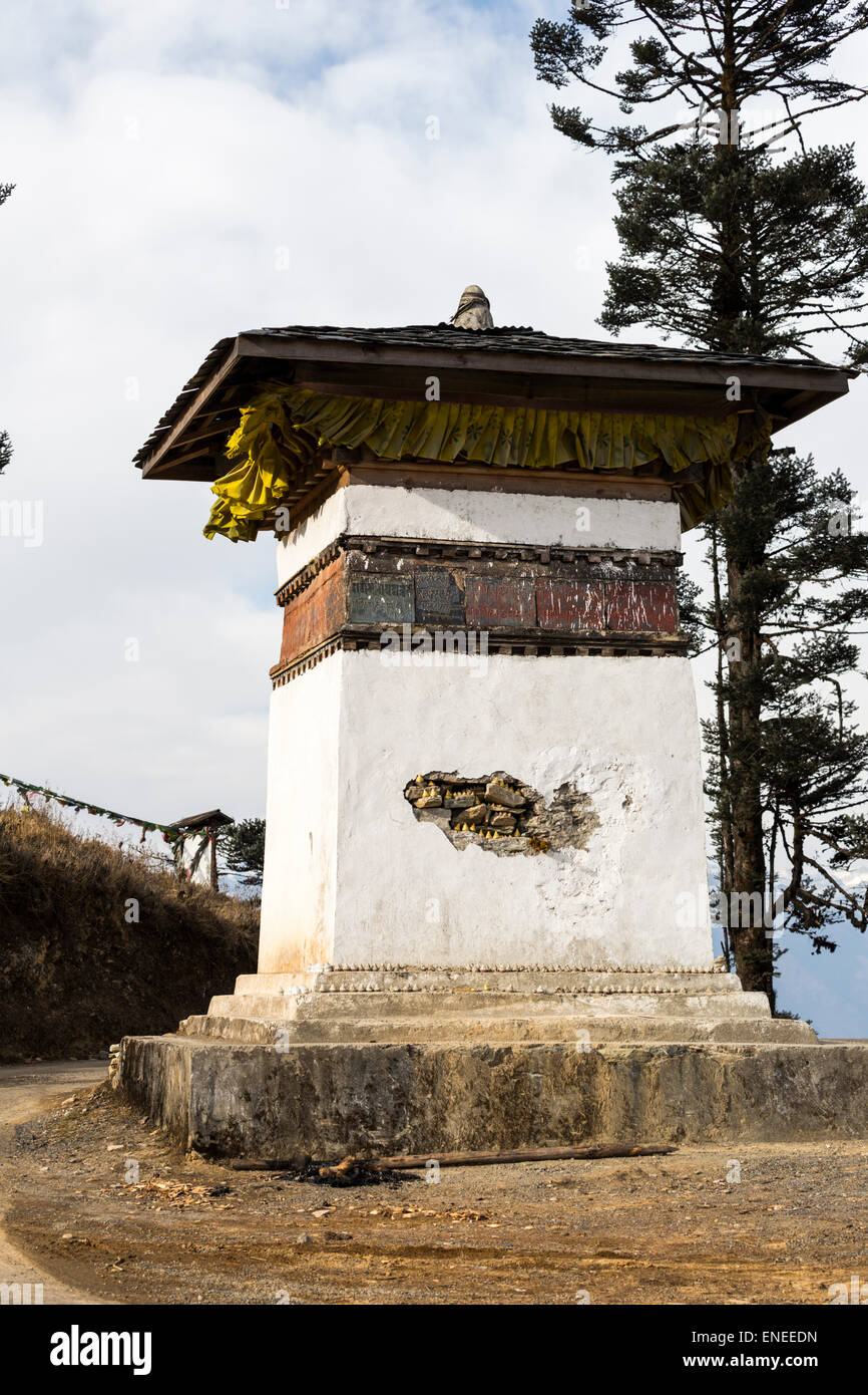 Lawa La Chorten (Stupa), Phobjikha Tal, westliche Bhutan, Asien Stockfoto