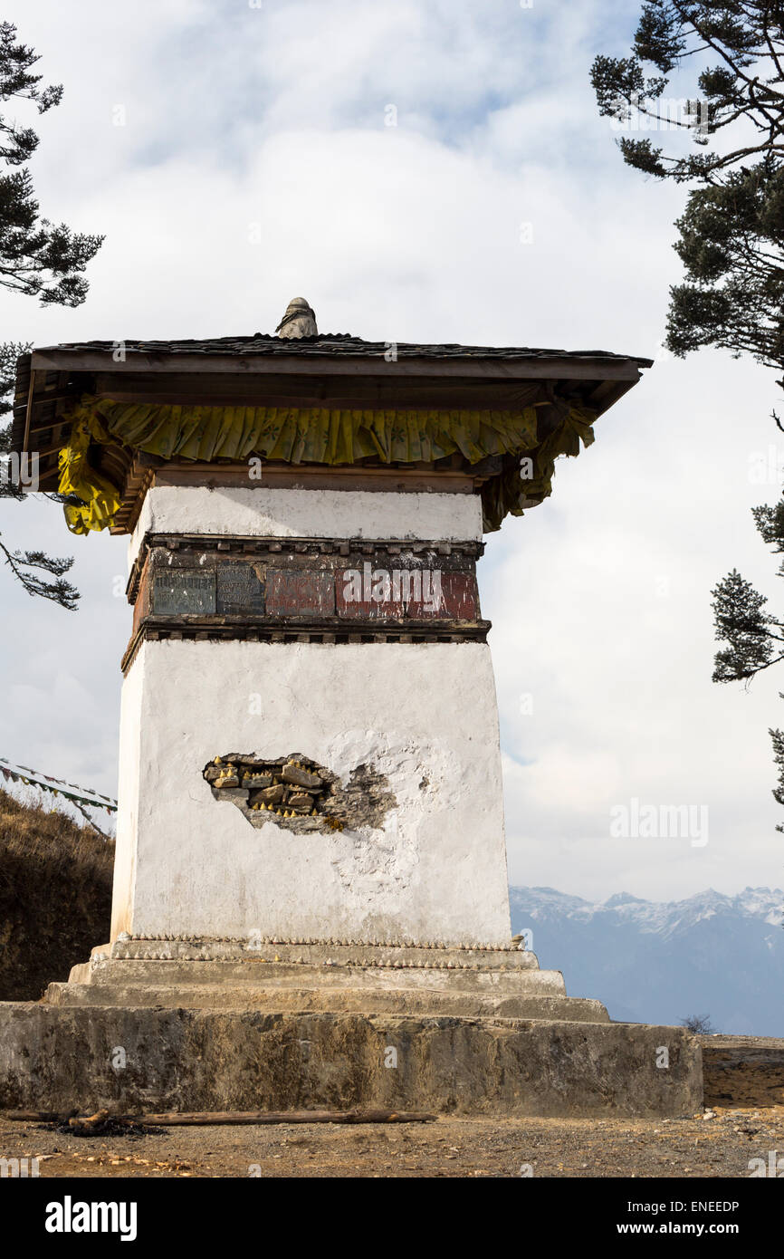 Lawa La Chorten (Stupa), Phobjikha Tal, westliche Bhutan, Asien Stockfoto