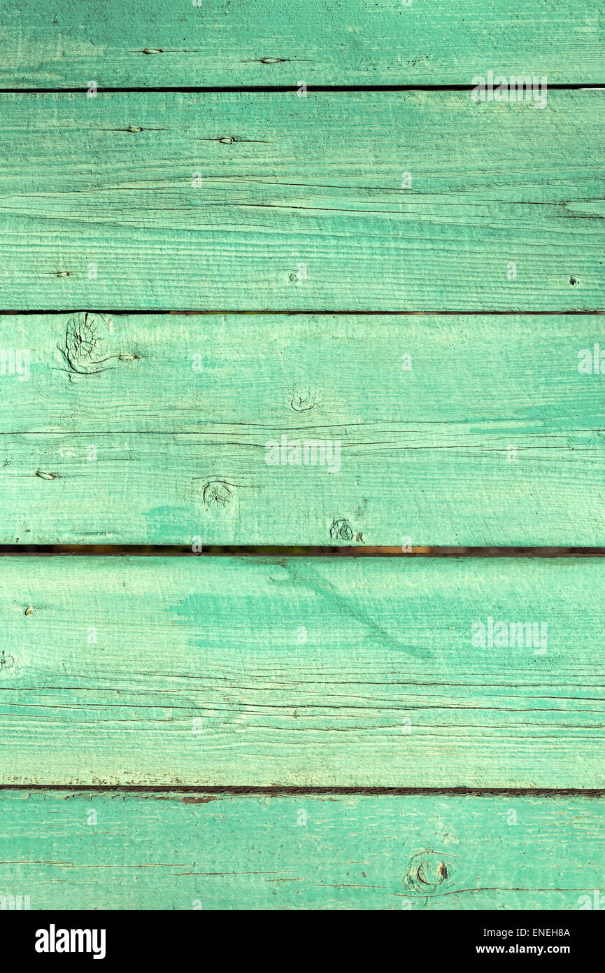 Grünes Holz Dielen Vintage oder Grunge Hintergrundtextur Stockfoto