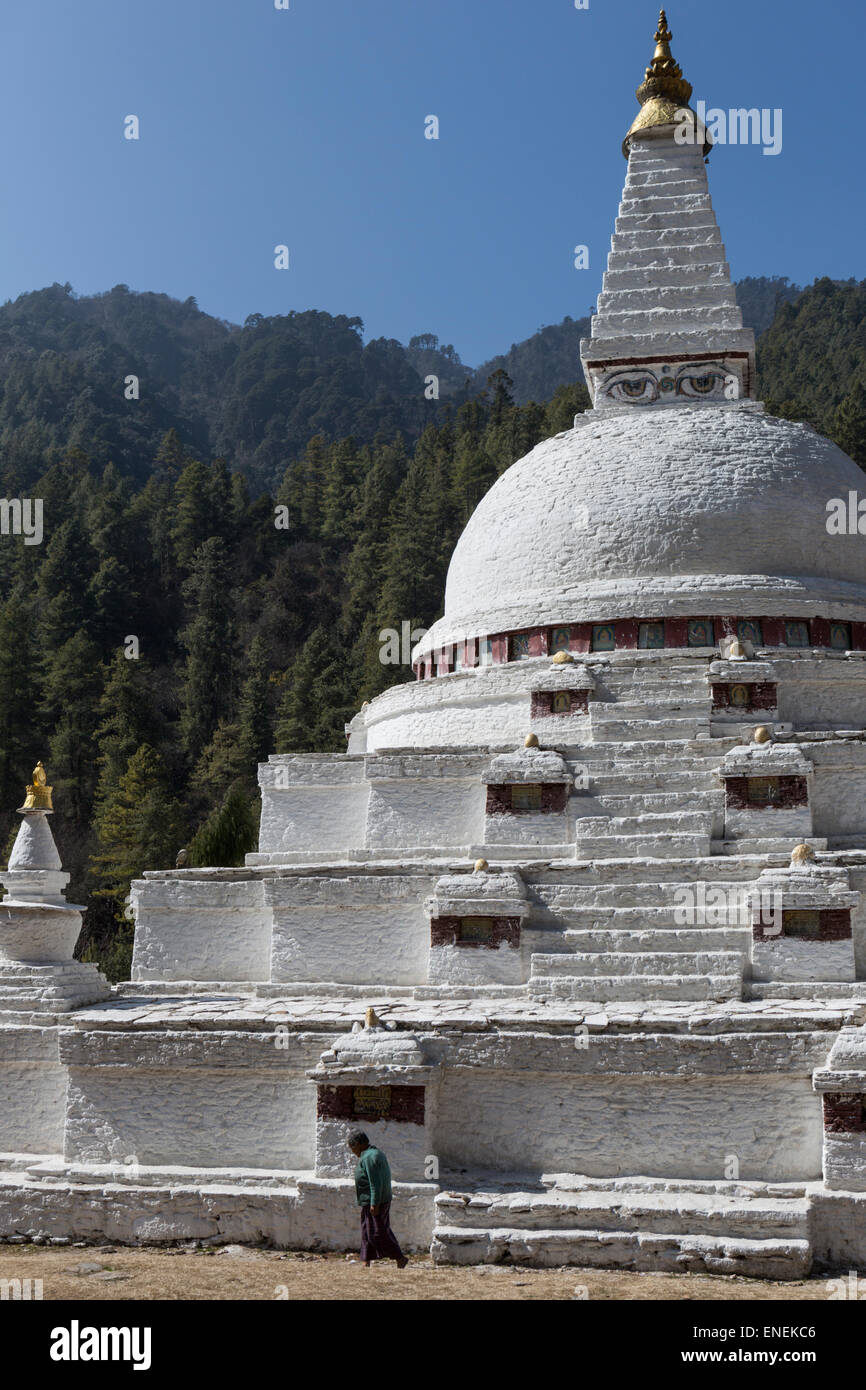 Chendebji Chorten (Stupa), Chenebji, Wangdue Phodrang, westliche Bhutan, Asien Stockfoto