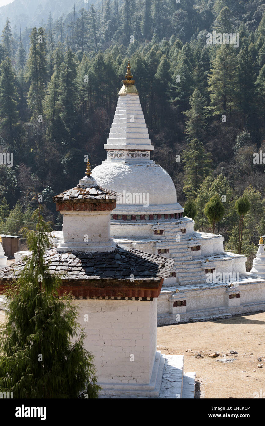 Chendebji Chorten (Stupa), Chenebji, Wangdue Phodrang, westliche Bhutan, Asien Stockfoto