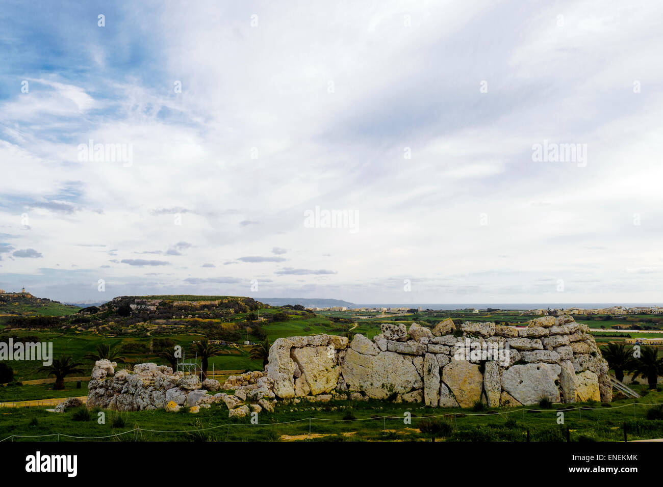 Ggantija megalithischen Tempel Komplex - Insel Gozo, Malta Stockfoto