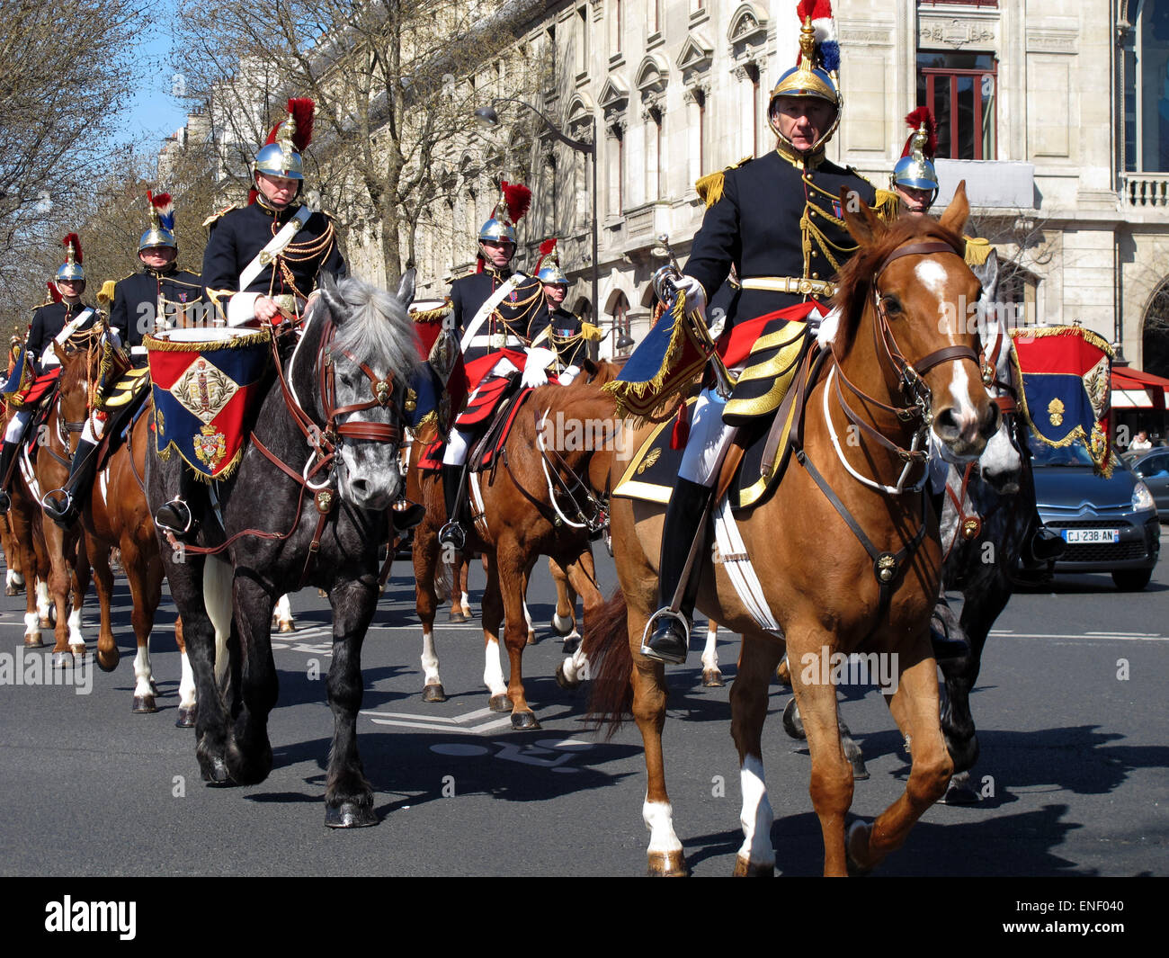 Republikanische Garde, Garde Republicaine Chatelet Theater, Paris