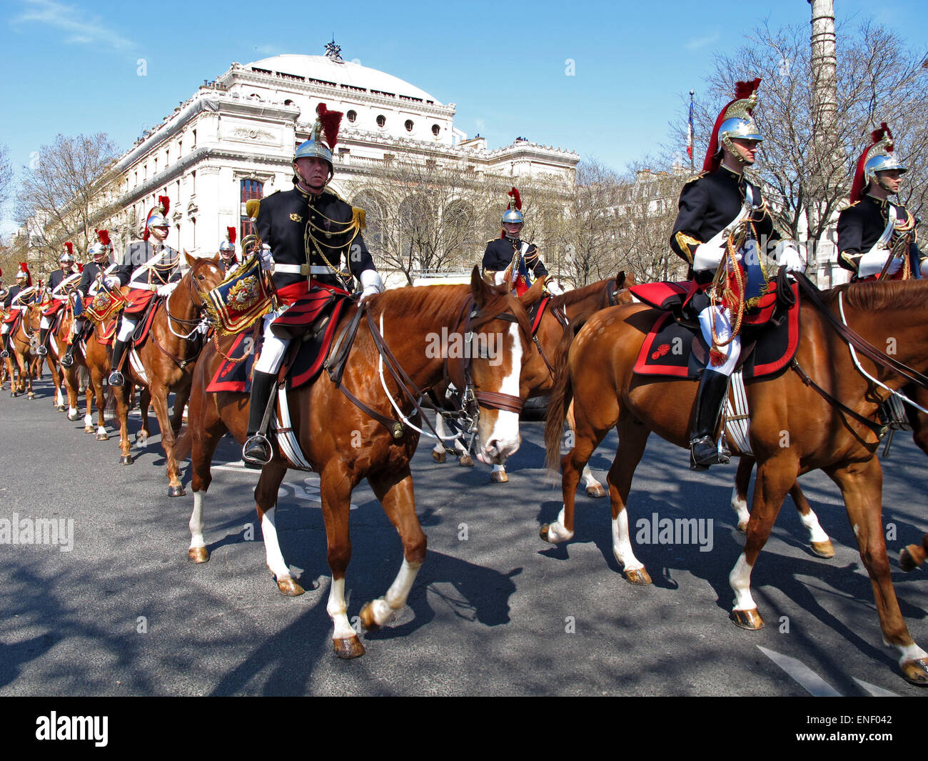 Republikanische Garde, Garde Republicaine Chatelet Theater, Paris