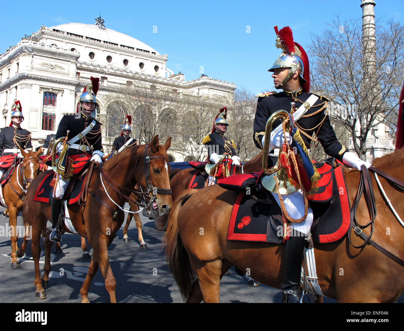 Republikanische Garde, Garde Republicaine Chatelet Theater, Paris