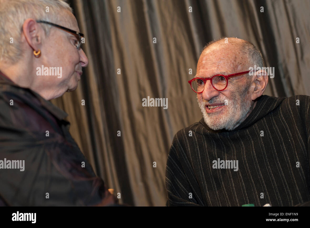 New York City, NY, USA, Meeting, Larry Kramer, Autor, Vortrag bei Cinema Presentation on Act Up History Film, Jewish People of New York Stockfoto