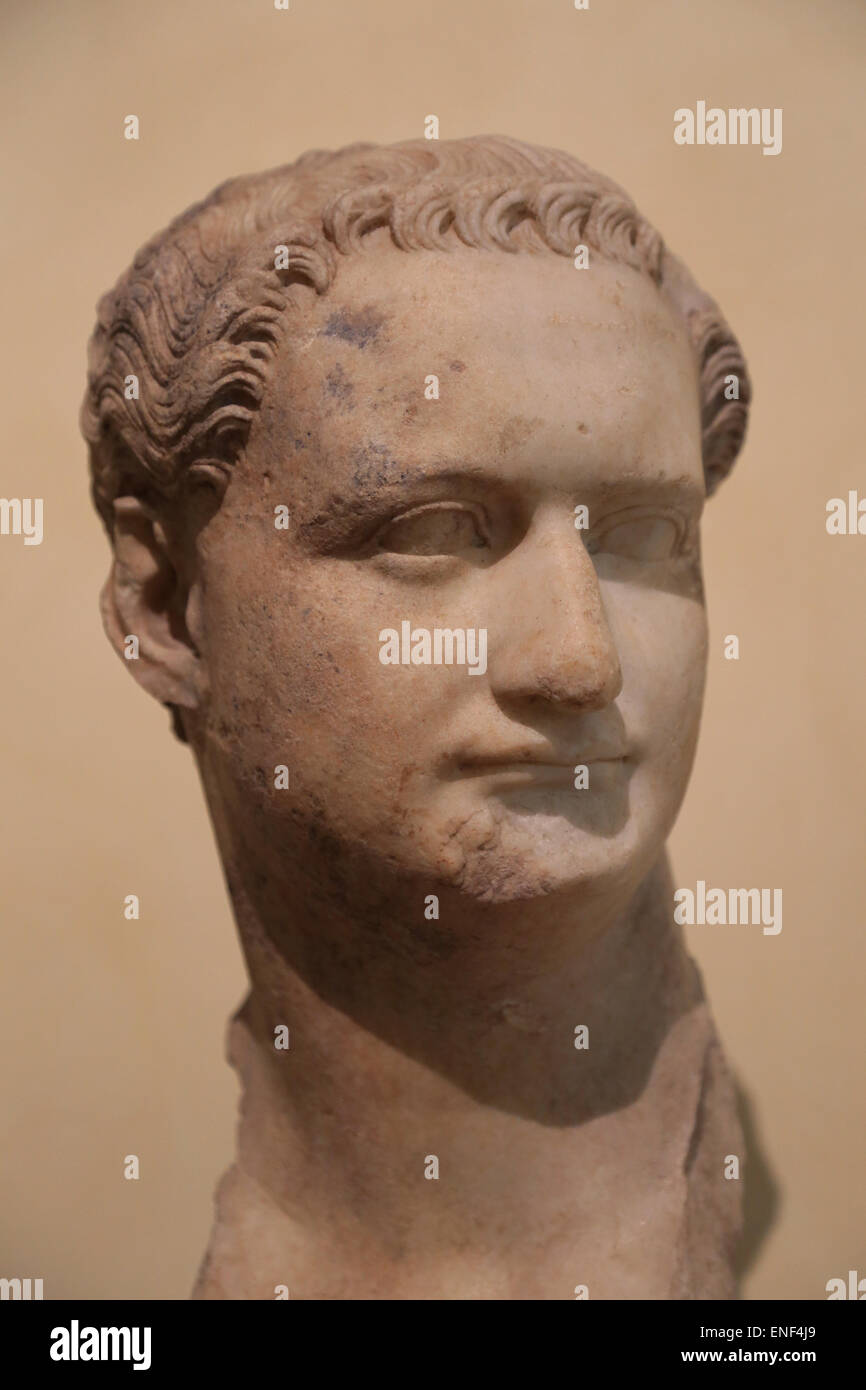 Domitian (51-96). Römischer Kaiser. Flavian Dynastie. Büste. Marmor. Aus dem Esquilin. Rom. Kapitolinischen Museen. Rom. Italien. Stockfoto