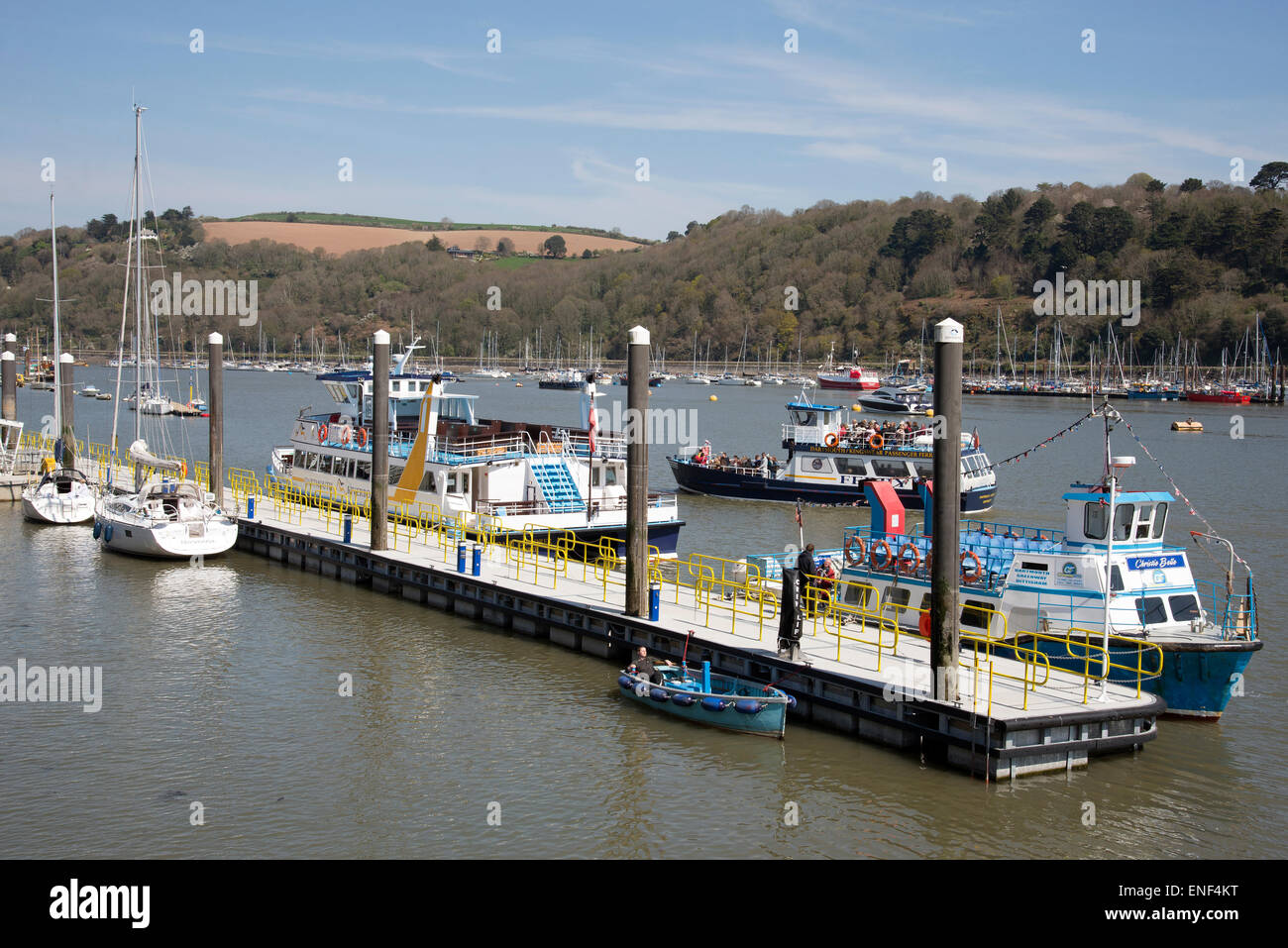 Dartmouth und Kingswear Personenfähre terminal auf dem River Dart in Devon UK Stockfoto