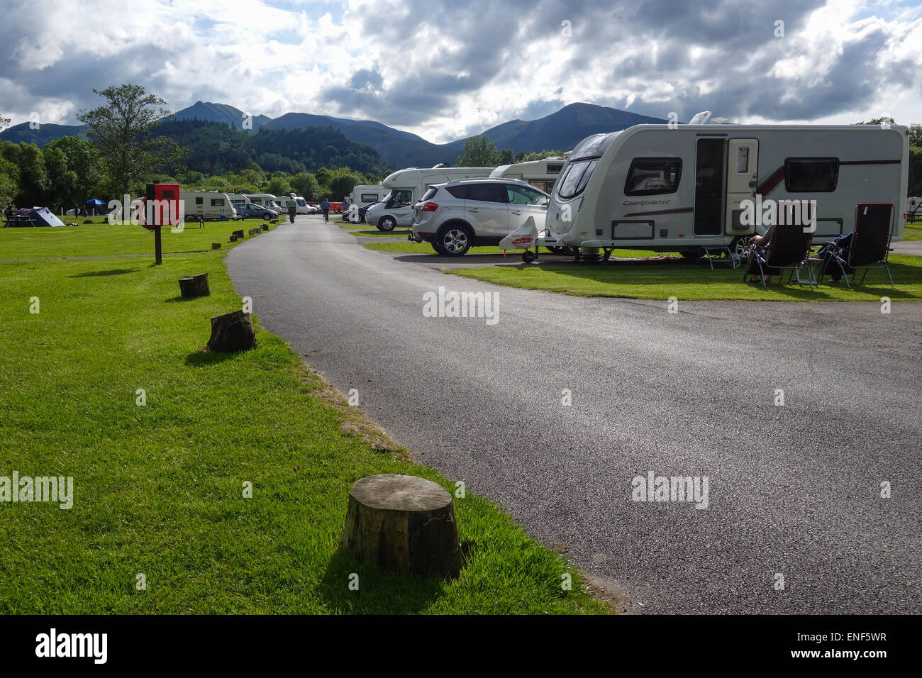 Camping und Caravaning Club Site, Keswick, Lake District, Cumbria Stockfoto