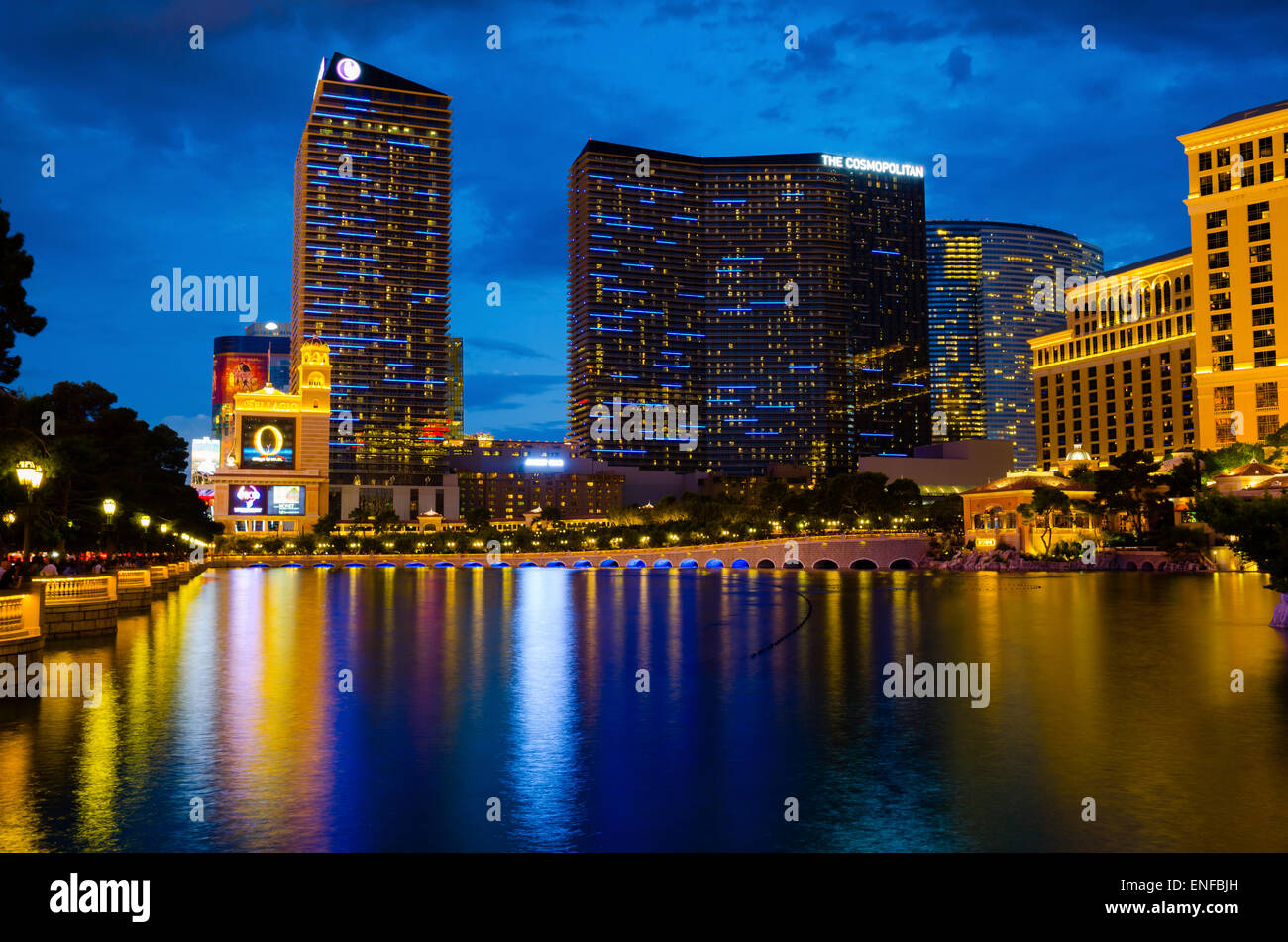 Las Vegas bei Nacht Stockfoto