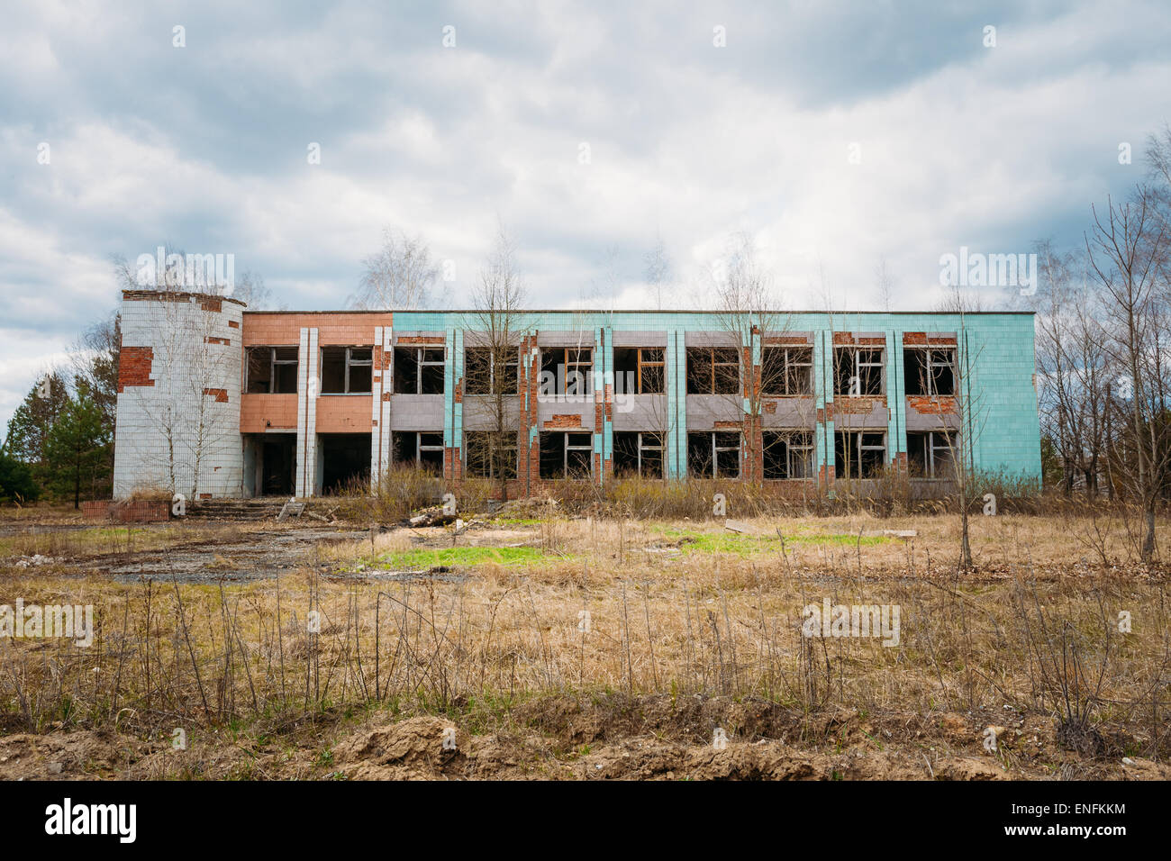 Shop-Interieur In Tschernobyl-Zone verlassen. Tschernobyl-Katastrophen Stockfoto