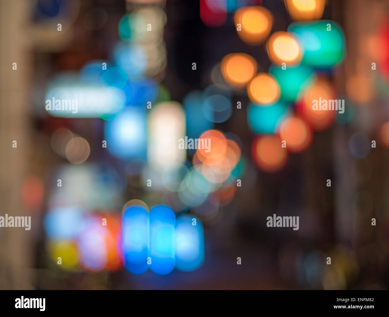 Städtischen defokussierten Nachtszene Stockfoto