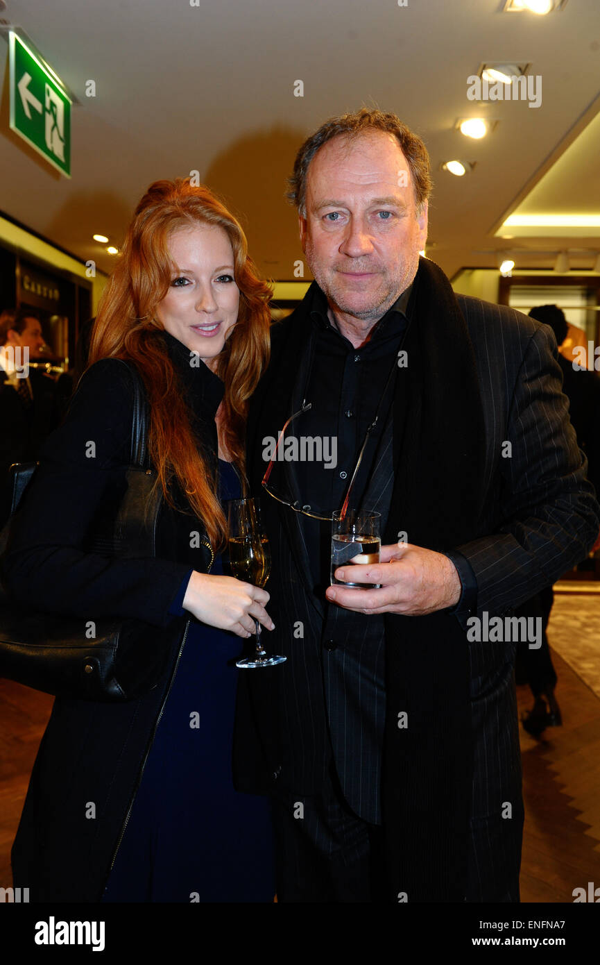 Huntsman startet die neue Männer-Kollektion bei Lodenfrey speichern Featuring: Harold Faltermeyer, Tochter Elena Where: München, Deutschland: 31. Oktober 2014 Stockfoto