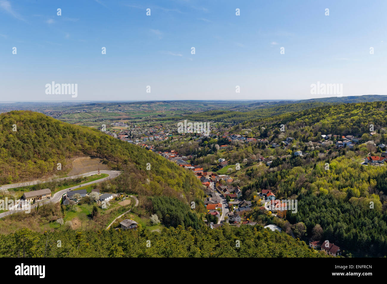 Stadtbild, Forchtenstein, nördlichen Burgenland, Burgenland, Österreich Stockfoto