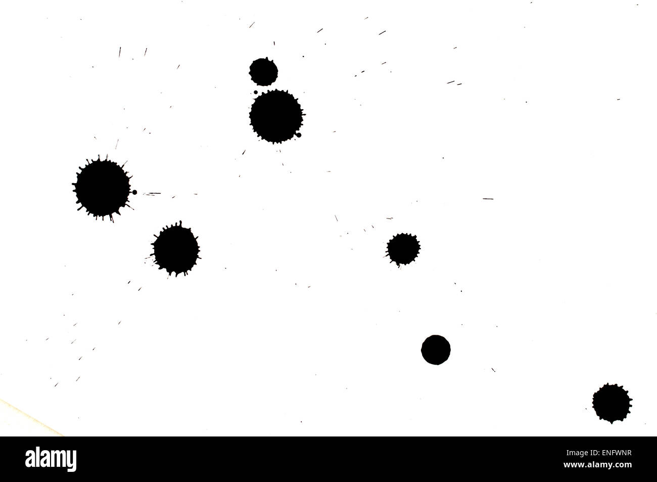 Vor Ort auf strukturiertem Papier Tinte Stockfoto