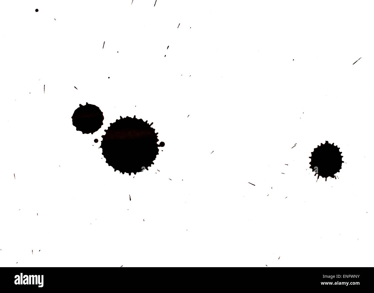 Vor Ort auf strukturiertem Papier Tinte Stockfoto