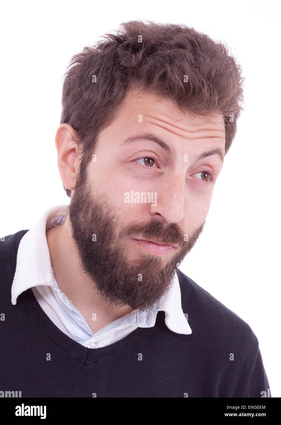 Ein Bild von ein gut aussehender Mann mit einem Bart Stockfoto