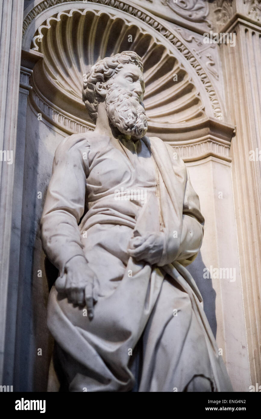 St. Paul von Michelangelo am Dom Santa Maria Assunta in Siena, Italien Stockfoto