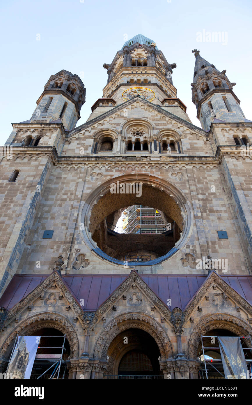 Sterben Kaiser Wilhelm Gedachtnis Kirche auf dem Kurfürstendamm in Deutschlands Hauptstadt Stadt Berlin Stockfoto