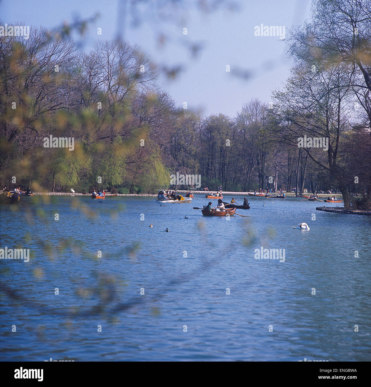 Deutschland, München, Ruderfreuden Im Englischen garten Stockfoto